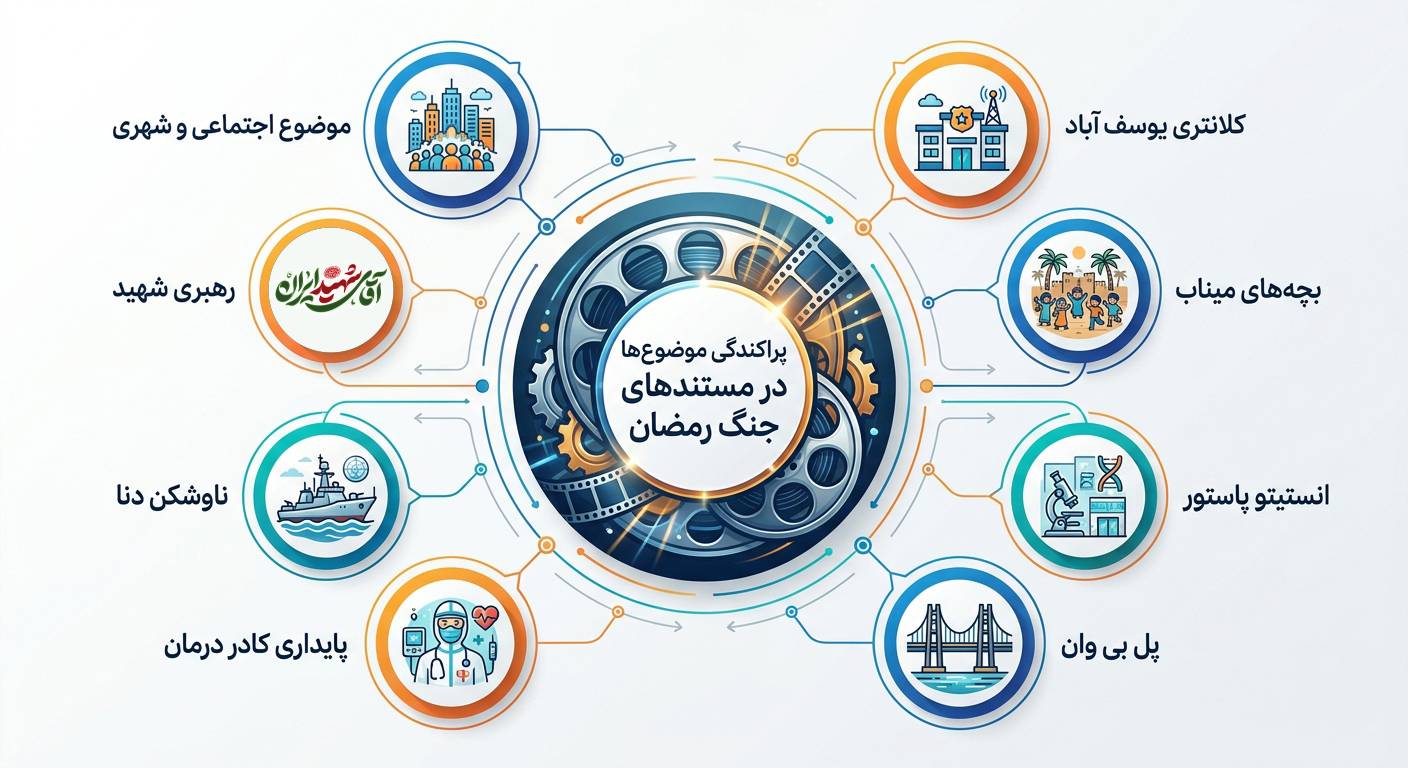 پراکندگی موضوع‌ در مستندهای جنگ رمضان/ کدام واقعه و شخصیت مستند می‌شود؟